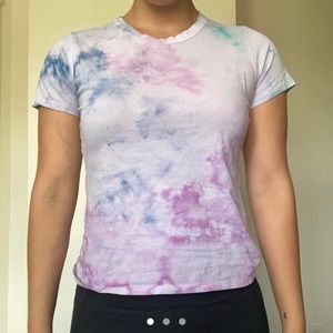 Brandy melville john galt tie dye crew neck tee shirt